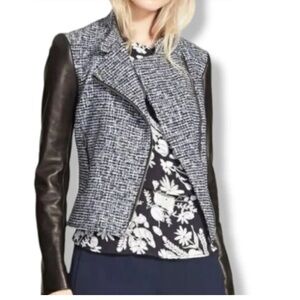 Theory lamb leather tweed Jacket (size: 00)